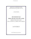 Luận văn thạc sĩ  Yếu tố huyền ảo trong truyện ngắn Mỹ Latinh (Khảo sát qua hai tác gia: Jorge Luis Borges và Gabriel Garcia Marquez) 