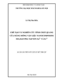 Luận án Tiến sĩ Vật lý kỹ thuật: Chế tạo và nghiên cứu tính chất quang của màng mỏng vật liệu nanocomposite SiO2/ZnO pha tạp ion Eu3+ và Er3+