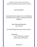 Doctoral dissertation in educational science: Developing the teaching staff at universities of technical education in a competency based approach