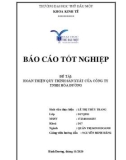 Báo cáo tốt nghiệp: Hoàn thiện quy trình sản xuất của Công ty TNHH Hòa Đường