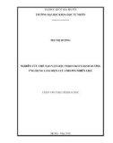 Luận văn Thạc sĩ Khoa học: Nghiên cứu chế tạo vật liệu perovskite định hướng ứng dụng làm điện cực cho pin nhiên liệu