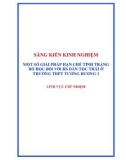 Sáng kiến kinh nghiệm THPT: Một số giải pháp hạn chế tình trạng bỏ học đối với HS dân tộc Thái ở trường THPT Tương Dương 2