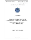 Luận án Tiến sĩ Hóa học: Nghiên cứu tổng hợp và đặc trưng Nanocompozit Silica Polypyrol định hướng ứng dụng trong lớp phủ hữu cơ bảo vệ chống ăn mòn