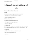 Lý thuyết tập mờ và logic mờ