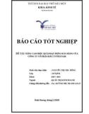 Báo cáo tốt nghiệp: Nâng cao hiệu quả hoạt động bán hàng của Công ty Cổ phần Đầu tư Phi Nam