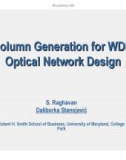 Column Generation for WDM Optical Network Design