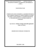 Dissertation summary of Medicine: Current situation of hospital-acquired pneumonia and antibiotic resistant characteristics of some bacteria causing Hospital-acquired pneumonia in Thai Binh provincial general hospital in 2016-2017