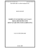 Luận án tiến sĩ Hóa học: Nghiên cứu sự hấp phụ của 2,4-D và 2,4,5-T trong môi trường nước bằng vật liệu ống nano cacbon (CNTs)