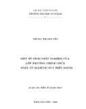 Luận án Tiến sĩ Toán học: Một số tính chất nghiệm của lớp phương trình chứa toán tử elliptic suy biến mạnh