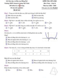 Đề thi giữa học kì 1 môn Toán lớp 12 năm 2022-2023 có đáp án - Trường THPT Lương Thế Vinh – Đồng Nai