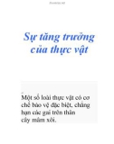 Sự tăng trưởng của thực vật