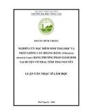 Luận văn Thạc sĩ Lâm học: Nghiên cứu đặc điểm sinh thái học và nhân giống vô tính cây Hoàng đằng (Fibraurea tinctoria Lour) bằng phương pháp giâm hom tại huyện Võ Nhai, tỉnh Thái Nguyên