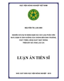 Luận án Tiến sĩ: Nghiên cứu sự di động đạm của các loại phân viên nhả chậm và ảnh hưởng của chúng đến sinh trưởng, phát triển, năng suất ngô trồng trên đất đỏ vàng Lào Cai