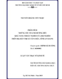 Luận văn Thạc sĩ Kinh tế: Phân tích những yếu tố ảnh hưởng đến khả năng thoát nghèo ở thị xã Tân Châu, tỉnh An Giang