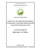 Luận văn Thạc sĩ Khoa học cây trồng: Nghiên cứu chất điều hòa sinh trưởng và phân bón lá cho giống bưởi Quế Dương tại huyện Chương Mỹ, Hà Nội