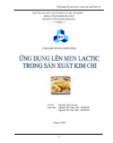 Ứng dụng lên men Lactic trong sản xuất kim chi