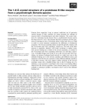 Báo cáo khoa học: ˚ The 1.8 A crystal structure of a proteinase K-like enzyme from a psychrotroph Serratia species