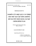 Luận án tiến sĩ Y học: Nghiên cứu hiệu quả can thiệp cho trẻ vẹo cột sống không rõ nguyên nhân bằng áo nẹp chỉnh hình TLSO