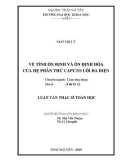 Luận văn Thạc sĩ Toán học: Về tính ổn định và ổn định hóa của hệ phân thứ Caputo lồi đa diện