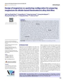 Design of magnetron co-sputtering configuration for preparing magnesium tin silicide-based thermoelectric alloy thin films