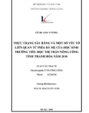 Tóm tắt luận văn Thạc sĩ Y tế công cộng: Thực trạng sâu răng và một số yếu tố liên quan từ phía bà mẹ của học sinh trường tiểu học thị trấn nông cống tỉnh Thanh Hóa năm 2018