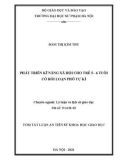 Tóm tắt Luận án Tiến sĩ Khoa học giáo dục: Phát triển kĩ năng xã hội cho trẻ 5 - 6 tuổi có rối loạn phổ tự kỉ