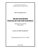 Luận án Tiến sĩ Lịch sử: Công cuộc xóa đói giảm nghèo ở huyện Thạch Thất, Hà Nội từ năm 1993 đến năm 2014