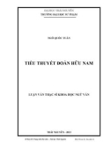 Luận văn Thạc sĩ Khoa học Ngữ văn: Tiểu thuyết Đoàn Hữu Nam