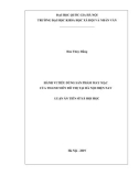 Luận án Tiến sĩ Xã hội học: Hành vi tiêu dùng sản phẩm may mặc của thanh niên đô thị tại Hà Nội hiện nay