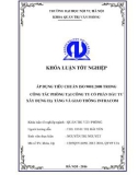 Khóa luận tốt nghiệp Quản trị văn phòng: Áp dụng tiêu chuẩn ISO 9001: 2008 trong công tác phòng tại công ty Cổ phần đầu tư xây dựng hạ tầng và Giao thông Intracom