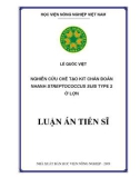 Luận án tiến sĩ:  Nghiên cứu chế tạo KIT chẩn đoán nhanh Streptococcus suis type 2 ở lợn