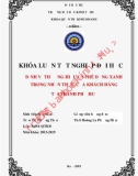 Khóa luận tốt nghiệp: Định vị thương hiệu Công ty cà phê Đồng Xanh trong nhận thức của khách hàng tại thành phố Huế