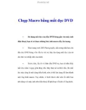 Chụp Macro bằng mắt đọc DVD