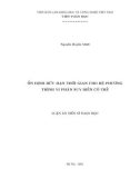 Luận án Tiến sĩ Toán học: Ổn định hữu hạn thời gian cho hệ phương trình vi phân suy biến có trễ