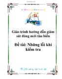 Hướng dẫn giám sát đóng mới tàu biển - NB02: Hướng dẫn chi tiết về kiểm tra và xác nhận trong đóng mới