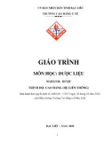 Giáo trình Dược liệu (Ngành: Dược - Cao đẳng LT) - Trường Cao đẳng Y tế Bạc Liêu