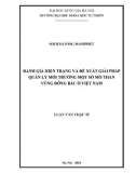 Luận văn Thạc sĩ Khoa học Môi trường: Đánh giá hiện trạng và giải pháp quản lý môi trường tại một số mỏ than ở vùng Đông Bắc Việt Nam