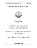 Tóm tắt Luận án tiến sĩ Dược học: Nghiên cứu bào chế viên nén felodipin giải phóng kéo dài