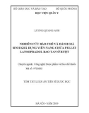 Tóm tắt Luận án tiến sĩ Dược học: Nghiên cứu bào chế và đánh giá sinh khả dụng viên nang chứa pellet lansoprazol bao tan ở ruột