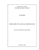 Luận văn Thạc sĩ Toán học: Tính chất của ánh xã thương - dãy