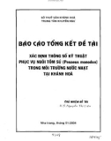 Xác định thông số kỹ thuật phục vụ nuôi tôm sú trong môi trường nước nhạt tại Khánh Hòa