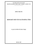 Luận án Tiến sĩ Tâm lý học: Định kiến đối với người đồng tính