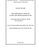 Luận văn Thạc sĩ Khoa học Thông tin Thư viện: Phát triển dịch vụ thông tin tại thư viện trường Đại học Hà Nội