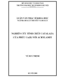 Luận văn Thạc sĩ Khoa học: Nghiên cứu tính chất catalaza của phức Co(II) với acrylamit