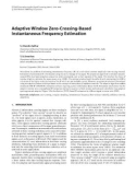 Báo cáo hóa học:  Adaptive Window Zero-Crossing-Based Instantaneous Frequency Estimation