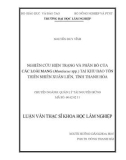 Luận văn Thạc sĩ Khoa học lâm nghiệp: Nghiên cứu hiện trạng và phân bố của các loài Mang (Muntiacus SPP..) tại khu bảo tồn thiên nhiên Xuân Liên, tỉnh Thanh Hóa