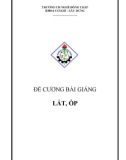 Đề cương bài giảng Lát ốp - Trường Cao đẳng nghề Đồng Tháp