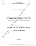 Luận văn Thạc sĩ Công nghệ thực phẩm: Nghiên cứu sản xuất dịch thủy phân giàu đạm từ các phụ phẩm bằng chế phẩm Aspergillus oryzae N2 và bước đầu ứng dụng trong nông nghiệp