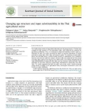 Changing age structure and input substitutability in the Thai agricultural sector