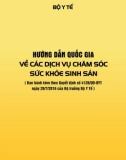 Hướng dẫn quốc gia về các dịch vụ chăm sóc sức khỏe sinh sản (Năm 2016)